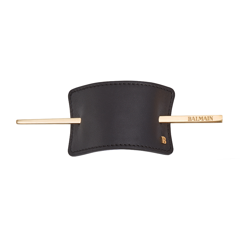 Hair Barrette Black Leather · Limited Edition ·